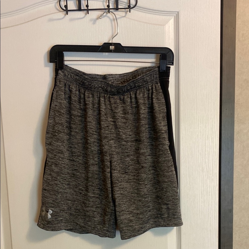 Under Armour Women's Black and Gray Athletic Shorts